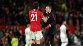 Edinson Cavani et Ralf Rangnick.