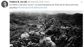 Capture d'écran du compte Twitter de Frédérci B.