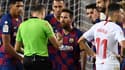 Lionel Messi s'explique avec l'arbitre de Barça-FC Séville