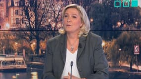 Marine Le Pen sur notre plateau. 