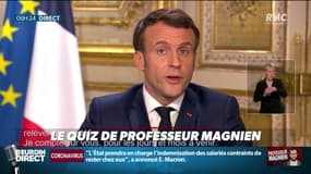 Avec quelle anaphore Emmanuel Macron a-t-il conclu son discours ?... Relevez le quiz du Professeur Magnien ! - 13/03
