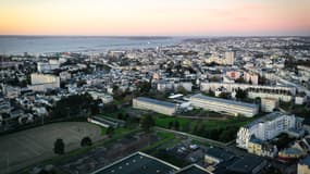 La ville de Brest vue des airs, le 23 novembre 2021