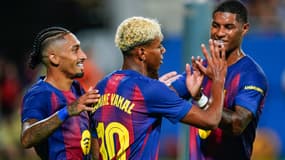 Marcus Rashford avec Lamine Yamal le 10 août 2025
