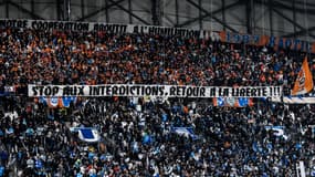 Les supporters marseillais au Vélodrome, le 4 février 2022