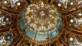 La coupole en verre des Galeries Lafayette à Paris, le 15 septembre 2018