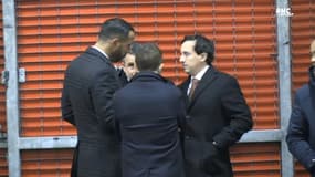 Medhi Benatia et Pablo Longoria après Brest-OM, le 18 février 2024 en Ligue 1