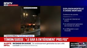 Explosion à Crans-Montana en Suisse: "Il y avait vraiment un mouvement de foule atroce", affirment Emma et Albane, témoins de l'explosion 