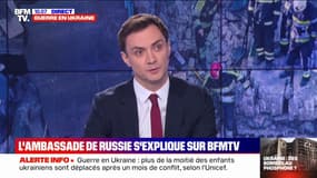 Le porte-parole de l'ambassade de Russie en France affirme ne pas viser les civils en Ukraine, mais "les bataillons nazis"
