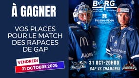 A GAGNER : VOS PLACES POUR LE MATCH DS RAPACES DE GAP
