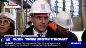 "Nous tenons les délais": Emmanuel Macron s'exprime depuis le chantier de Notre-Dame de Paris, un avant sa réouverture