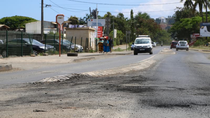 Une rue de Kaweni, à Mayotte, le 21 novembre 2022