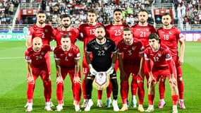 L'équipe nationale de Syrie face à l'Iran le 31 janvier 2024 à Doha