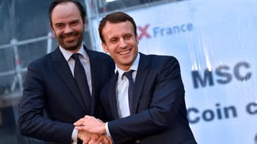 Edouard Philippe et Emmanuel Macron, en février 2016.