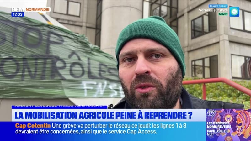 Eure: une centaine d'agriculteurs réunis à Évreux ce mercredi, en dépit d'une mobilisation plus faible que l'année passée 