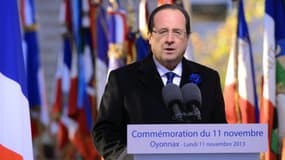 Le président François Hollande lors des commémorations du 11-Novembre 2013.