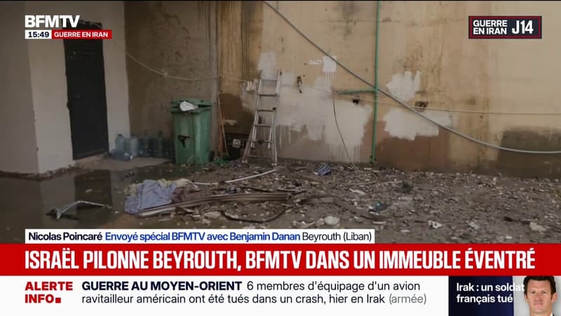 Guerre au Moyen-Orient: BFMTV au cœur d'un immeuble éventré par une frappe ciblée à Beyrouth