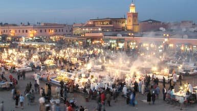 La place Jemaa el-Fna, à Marrakech