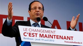 Lors de l'ultime meeting de François Hollande avant le premier tour, le candidat socialiste a lancé à l'intention de son rival Nicolas Sarkozy : "Elle arrive, la vague. Elle est haute, la vague, elle est puissante, la vague et il va la prendre de face, la