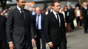 Edouard Philippe et Emmanuel Macron le 26 juillet 2017 à Saint-Etienne-du-Rouvray.