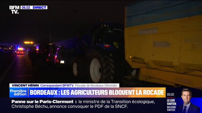 Colère des agriculteurs: la rocade de Bordeaux bloquée par des dizaines de tracteurs
