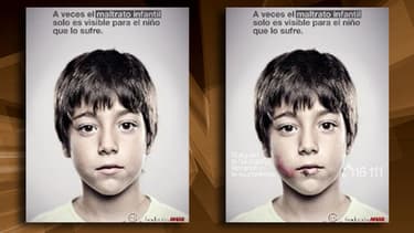 A gauche, l'affiche vu par les adultes et à droite, celle vue par les enfants.