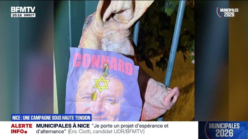 "Il s'agit d'une barbouzerie": Christian Estrosi, maire sortant de Nice et candidat à sa réélection, réagit après la découverte d'une tête de porc devant son domicile