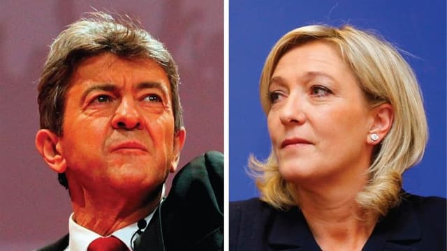 Marine Le Pen a répondu aux attaques de Jean-Luc Mélenchon en accusant le candidat du Front de gauche à la présidentielle de perdre ses nerfs. En marge d'un meeting mercredi à Metz, Jean-Luc Mélenchon a qualifié Marine Le Pen de "semi-démente". /Photos d'