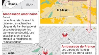 DES AMBASSADES ATTAQUÉES EN SYRIE