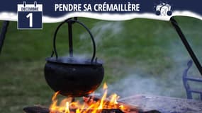 La cremaillère est une pièce de métal