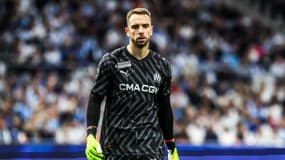 Pau Lopez avec l'Olympique de Marseille, en mai 2024