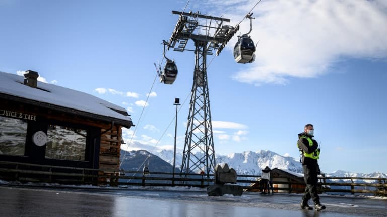Station de ski de Verbier, dans les Alpes suisses, le 22 décembre 2020 
