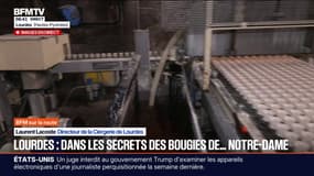 BFM SUR LA ROUTE - Dans le secret de fabrication des bougies, appelées votives, de Notre-Dame à Lourdes