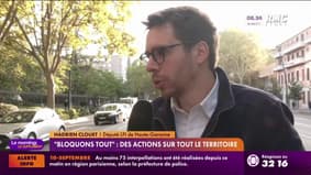 "Bloquons tout" à Toulouse : le député de la France Insoumise Hadrien Clouet au micro de RMC