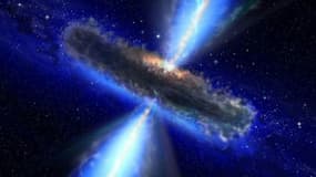 Vue d'artiste d'un quasar, réalisée le 13 mars 2012