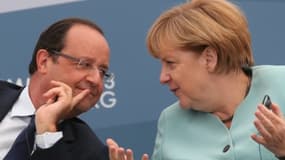 François Hollande et la Chancelière allemande Angela Merkel, ici lors du G20 organisé en Russie en septembre 2013
