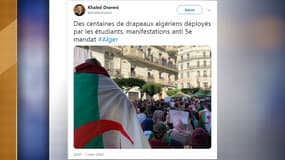 Un millier d'étudiants sont rassemblés dans le centre d'Alger pour protester contre la candidature du président Bouteflika
