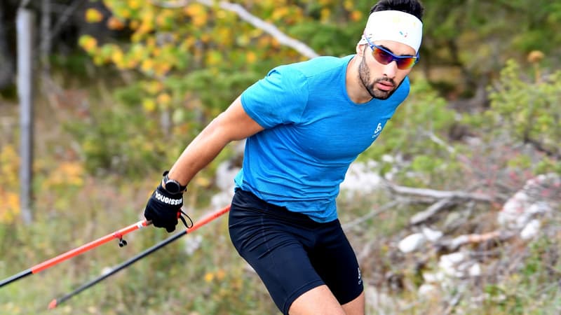 Martin Fourcade à l'entraînement