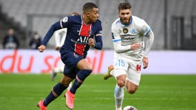 Kylian MBAPPE et Duje CALETA CAR en février 2021