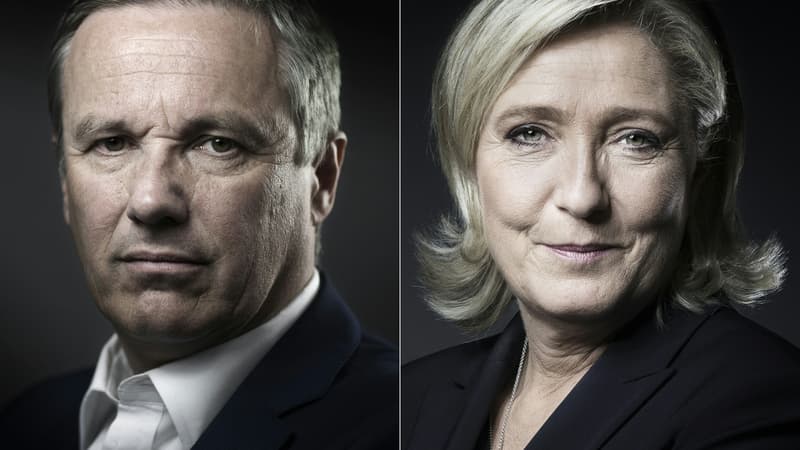 Nicolas Dupont-Aignan et Marine Le Pen
