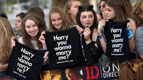 Des fans du groupe One Direction, à Londres en 2013.