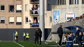 le stade de Dunkerque lors de la réception de Laval, le 2 mai 2025.
