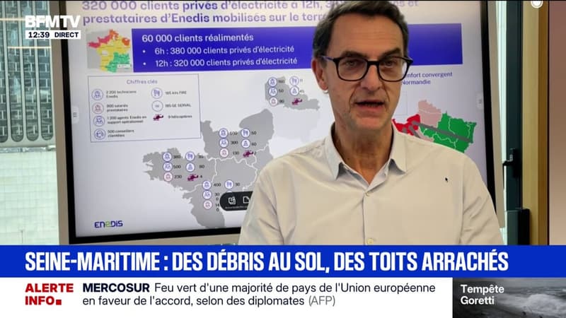 Tempête Goretti: 320.000 foyers toujours privés d'électricité
