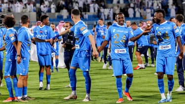 La joie des joueurs d'Al-Hilal, sacrés champions d'Arabie saoudite 2024