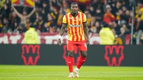 M'Bala Nzola lors de Lens-Rennes, le 15 mars 2025.