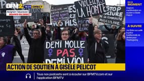 Une mobilisation en soutien à Gisèle Pélicot organisée devant le tribunal d'Avignon