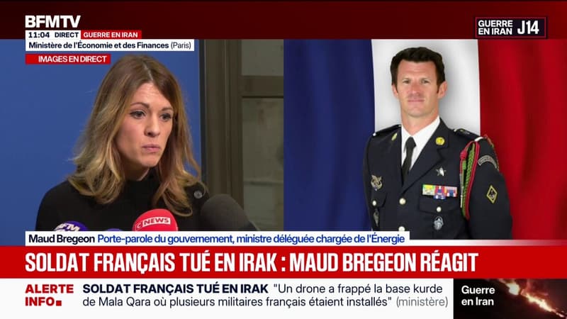 Soldat français tué en Irak: "C'est un deuil national, une émotion nationale", déclare la porte-parole du gouvernement Maud Bregeon
