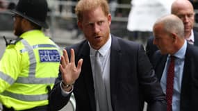 Le prince Harry arrive à la Haute Cour de justice de Londres, le 7 juin 2023