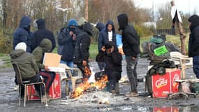 Un camp de migrants à Calais le 1er décembre 2021