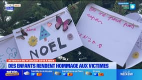 Attentat du 14-Juillet à Nice: des enfants rendent hommage aux victimes