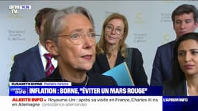 "Mars rouge": Élisabeth Borne assure "tout faire pour que l'inflation soit contenue"